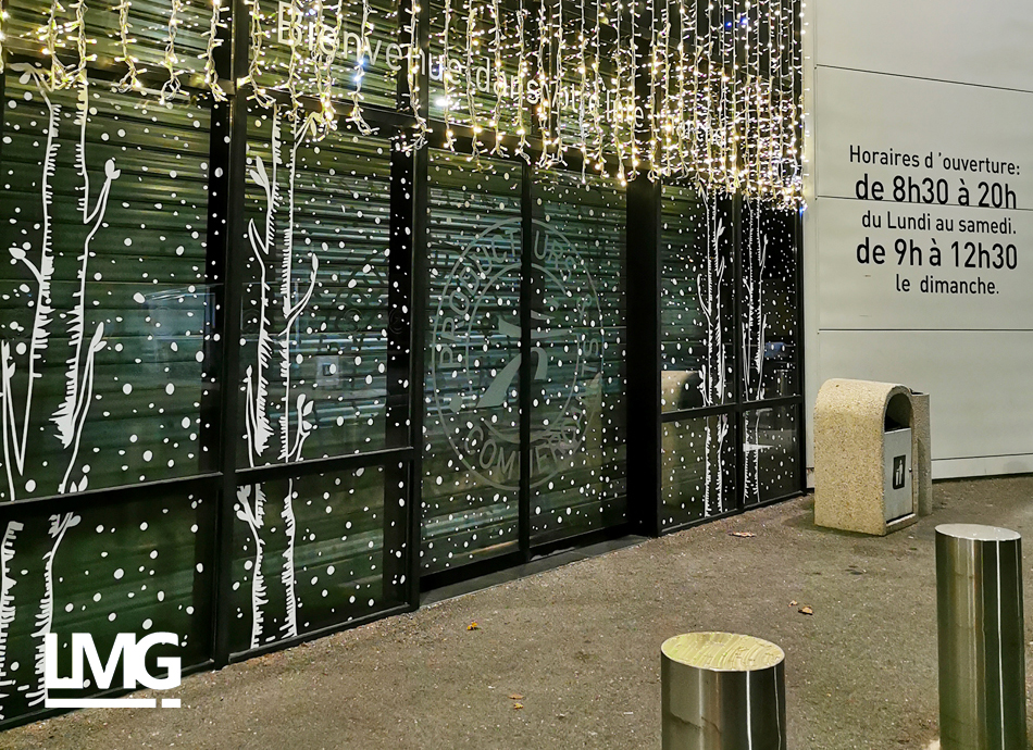 décoration vitrophanie noël adhésif toulouse