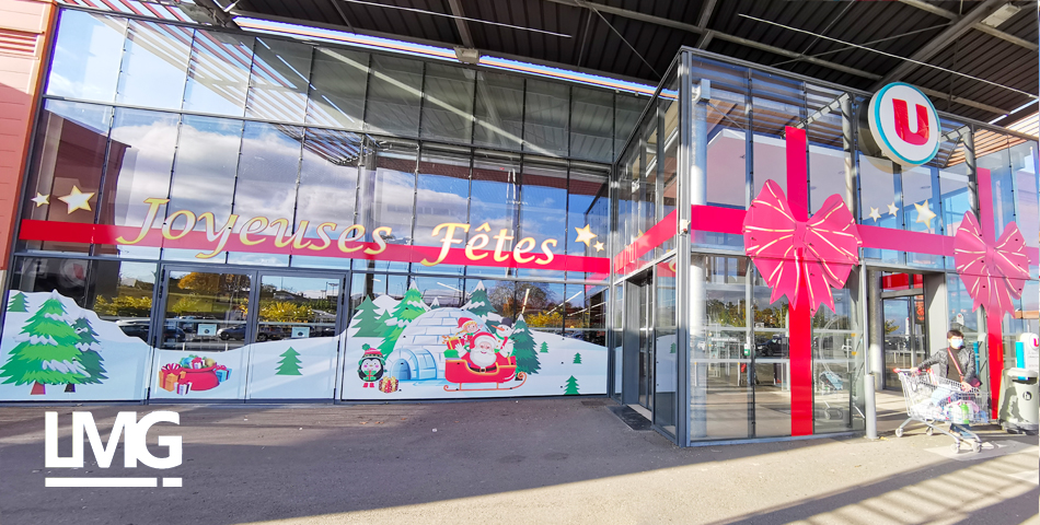 décoration vitrophanie noël adhésif toulouse