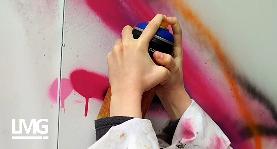 photo atelier street art à l'école Saint Aubin toulouse