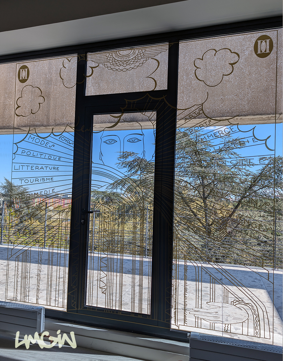 photo décoration vitres intérieure La Dépêche du Midi Toulouse