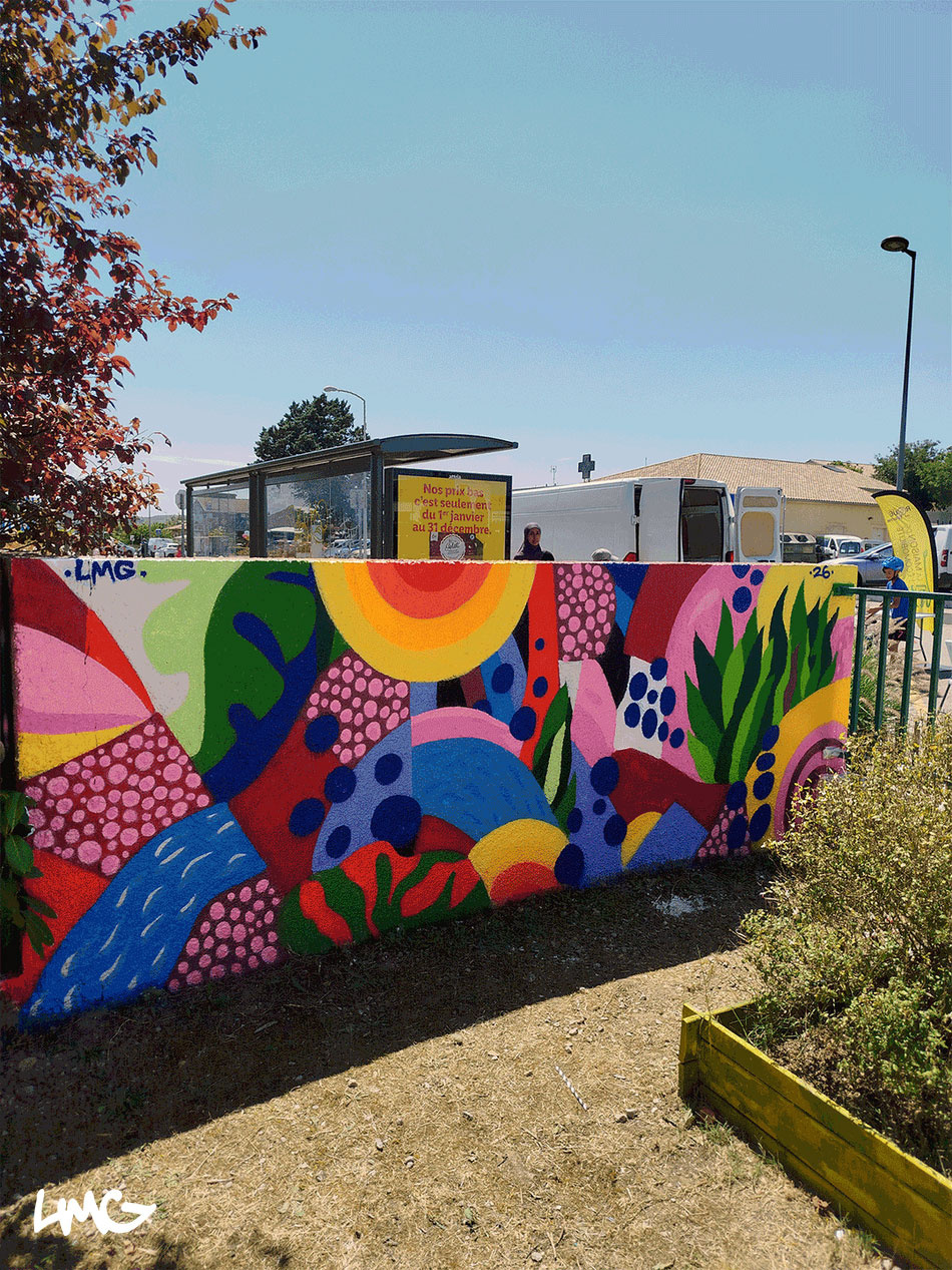 photo d'un graff réalisé pendant la journée de la nature à Castelnaudary par LMG