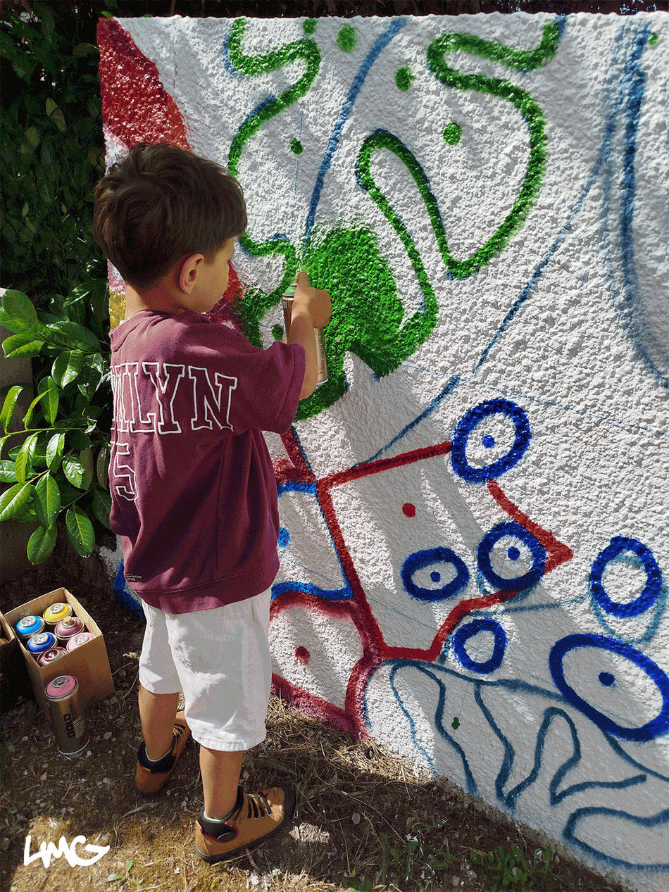 photo d'un graff réalisé pendant la journée de la nature à Castelnaudary par LMG